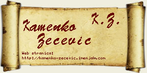 Kamenko Zečević vizit kartica